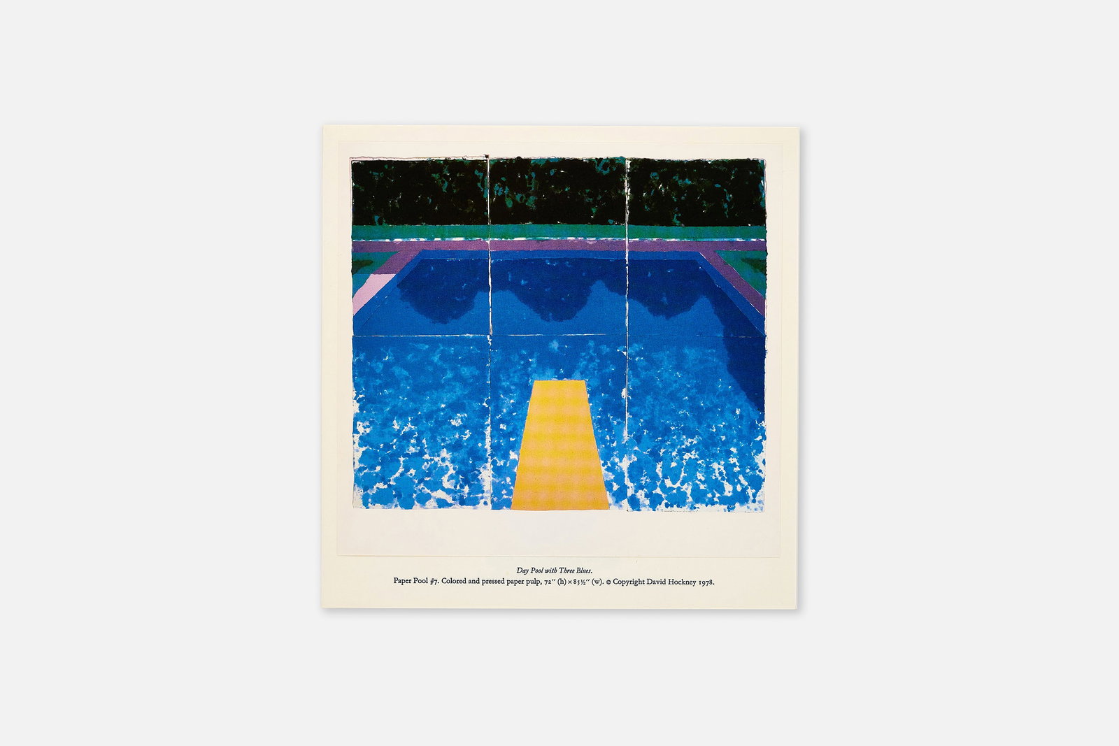 David Hockney, 'Paper Pools' Invitation: DAVID HOCKNEY 'Paper Pools' invitation, 1979 Offset lithograph in colors, laid on stiff paper. Invitation for Hockney's 'Paper Pools' exhibition at Andre Emmerich Gallery, New