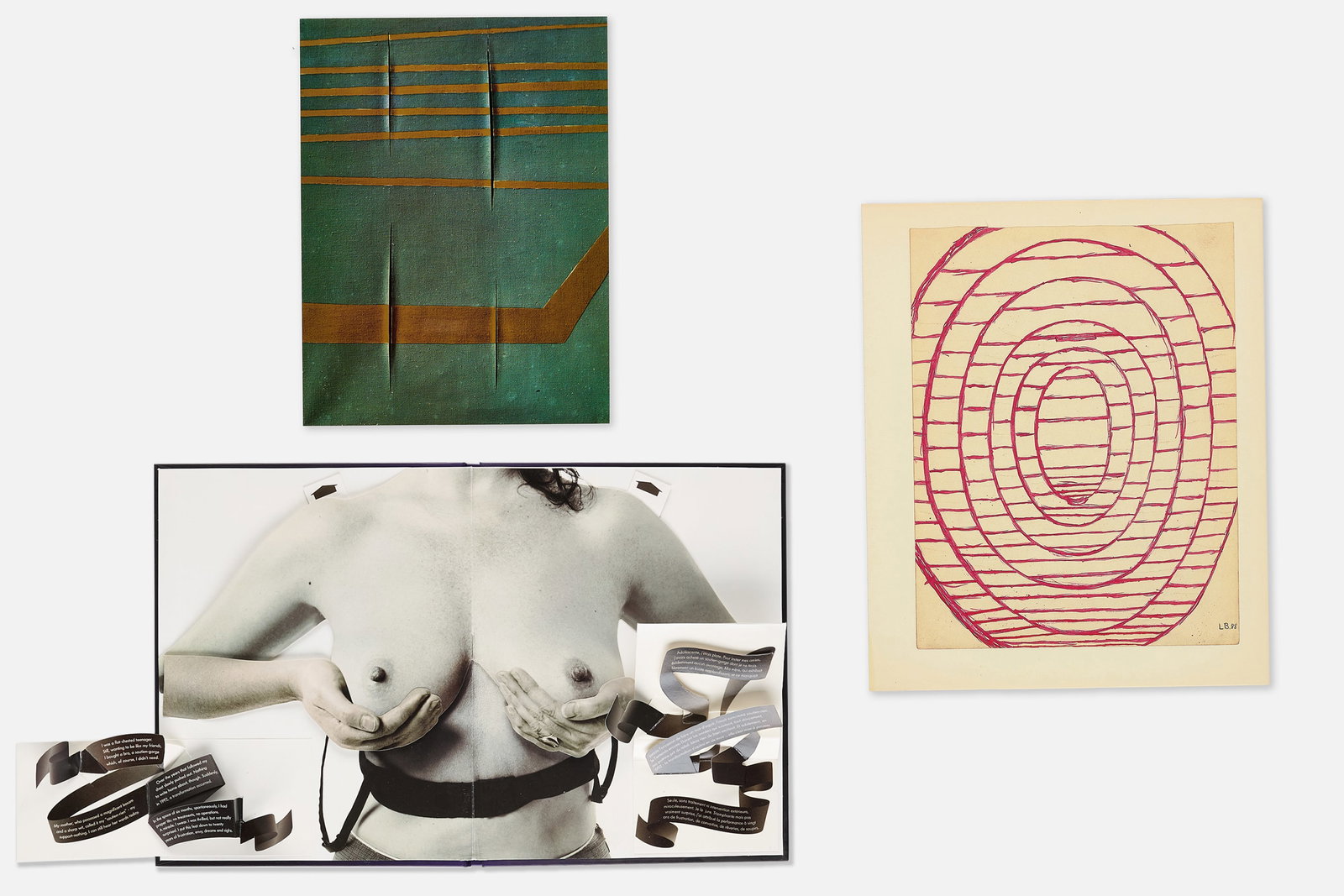 Various Artists, Ephemera (3): VARIOUS ARTISTS LOUISE BOURGEOIS 'Untitled' insert, 1988 Double-sided offset lithograph in colors. Insert from Parkett No. 17. 10" H x 8.25" W SOPHIE CALLE 'Visionaire