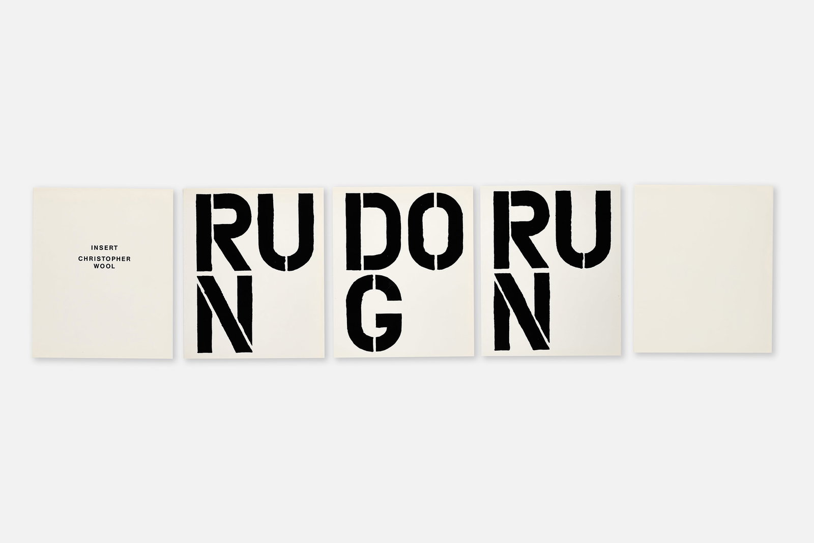 Christopher Wool, 'Run Dog Run' Insert (3) - 4