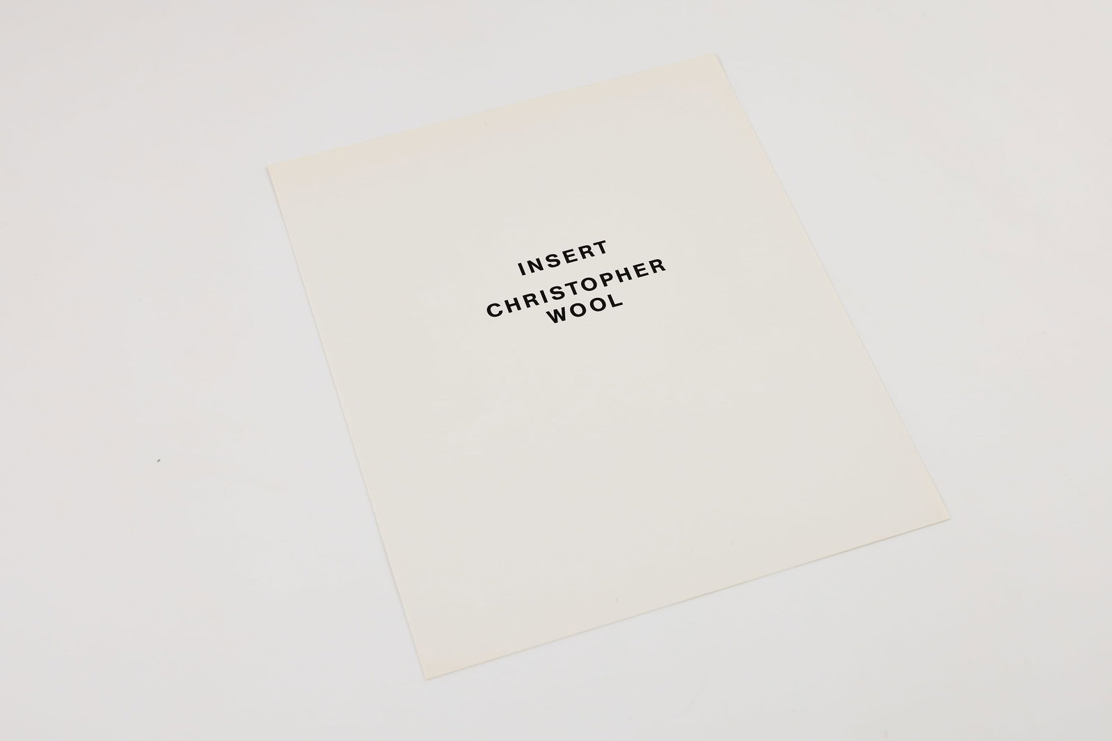 Christopher Wool, 'Run Dog Run' Insert (3) - 5