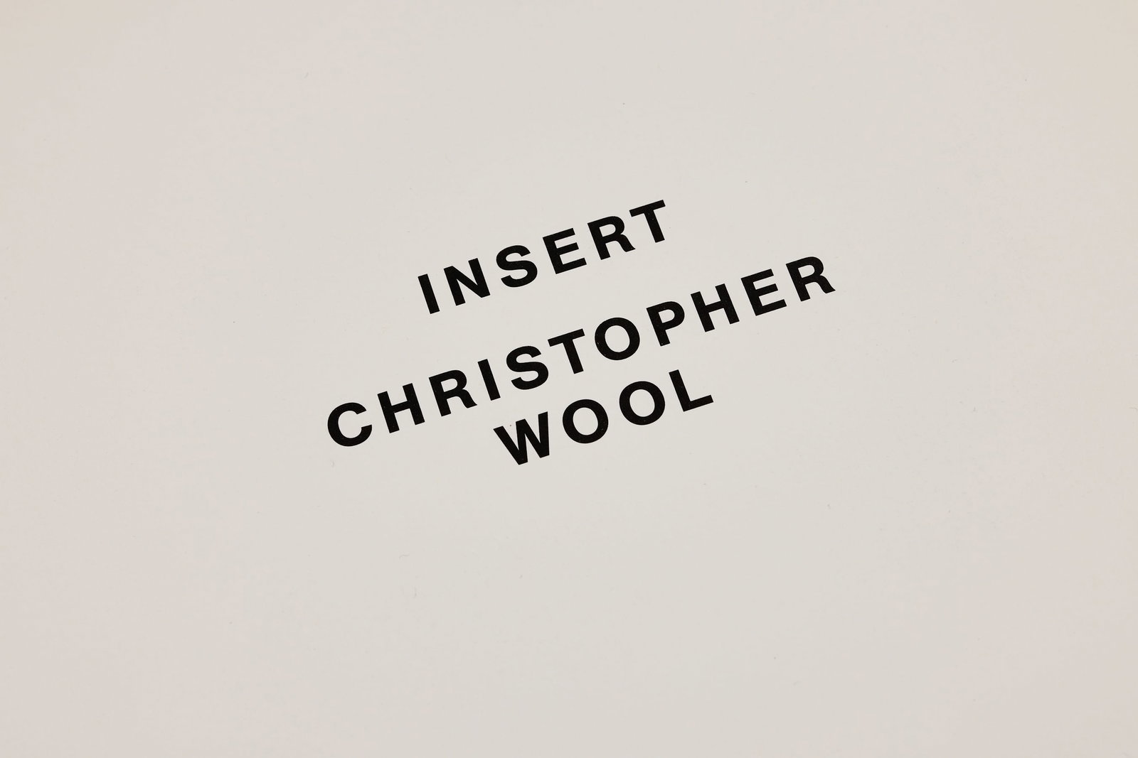 Christopher Wool, 'Run Dog Run' Insert (3) - 6