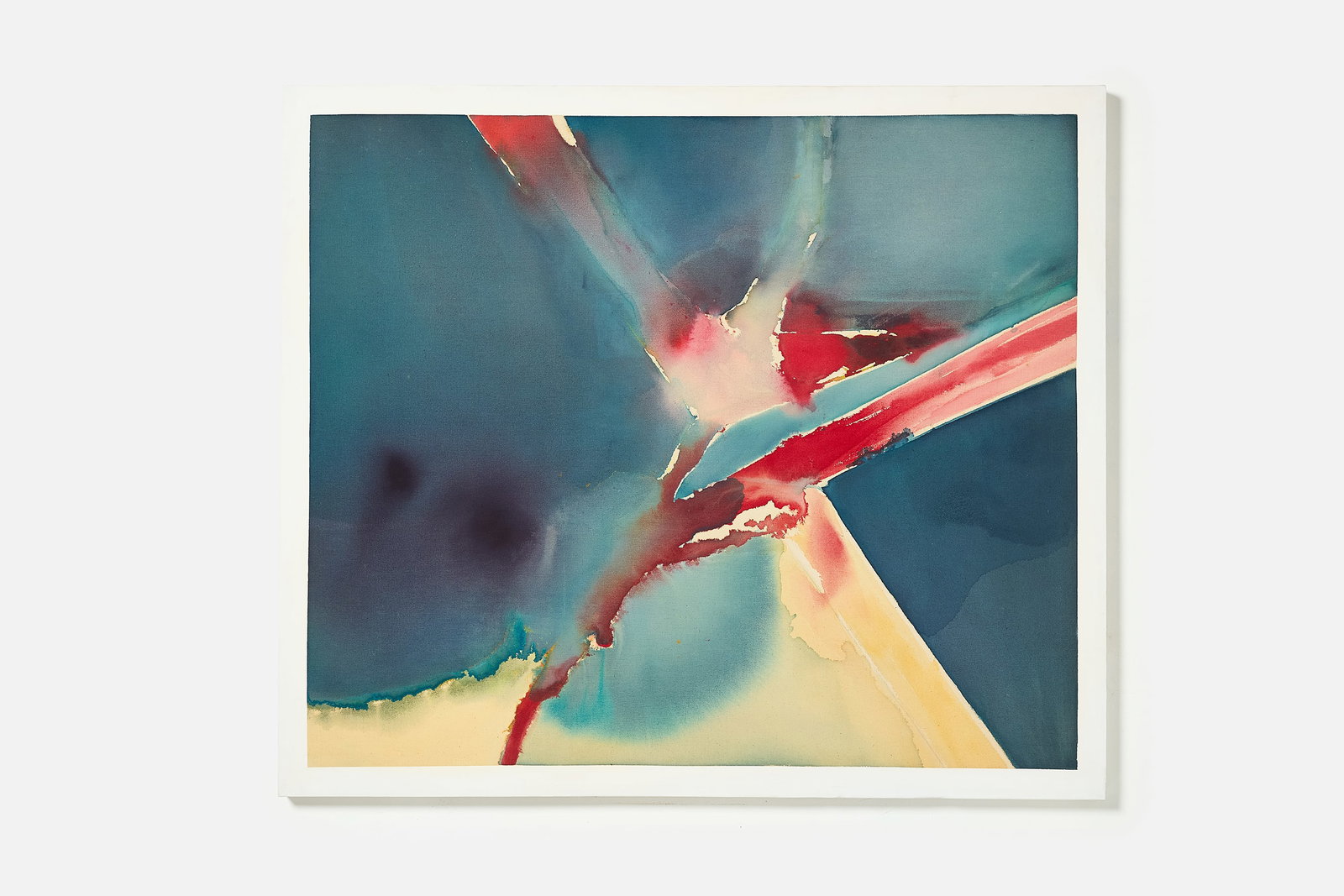 Nancy Hodgson-Moeller, Abstract Painting: NANCY HODGSON-MOELLER Abstract painting, 1976 Acrylic on canvas. Signed and dated verso. 50" H x 58" W 