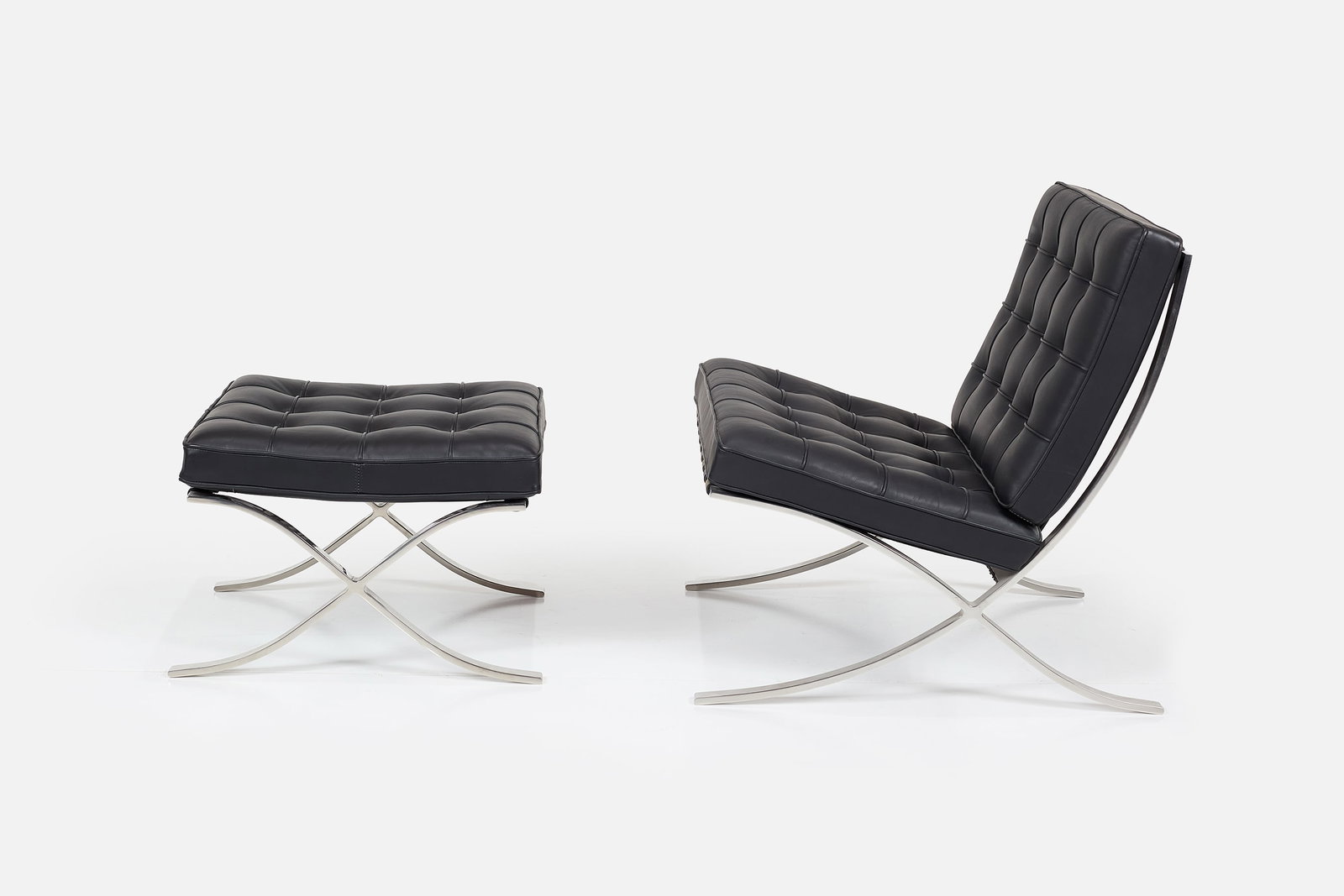 Ludwig Mies van der Rohe, 'Barcelona' Lounge Chair + Ottoman (2) (1 of 14)