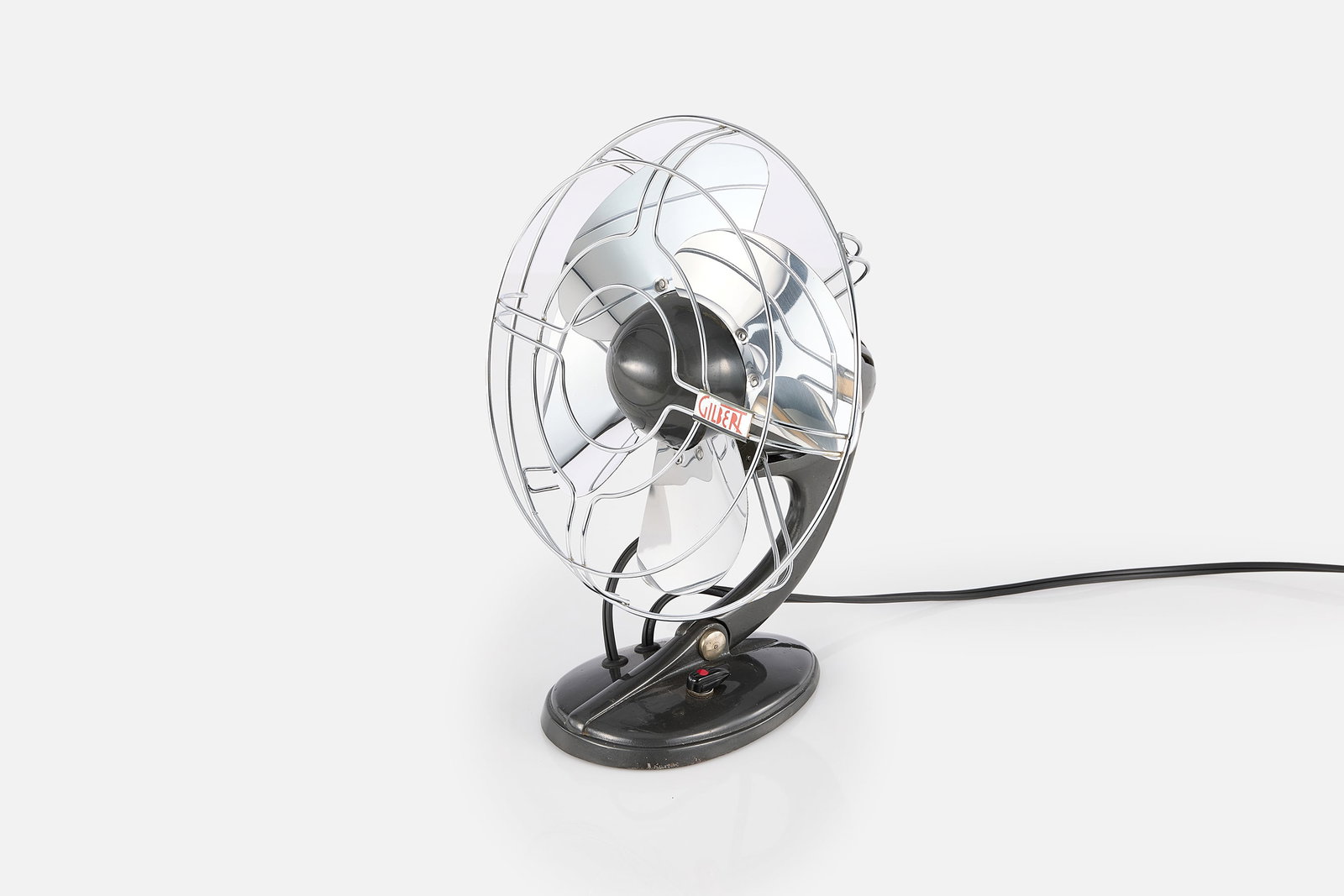 Robert Heller, 'Airflow' Table Fan: ROBERT HELLER 'Airflow' table fan, 1937 Steel, aluminum. Produced by A. C. Gilbert Co., New Haven, CT. 15" H x 11" W x 7" D Considered one of the most desirable