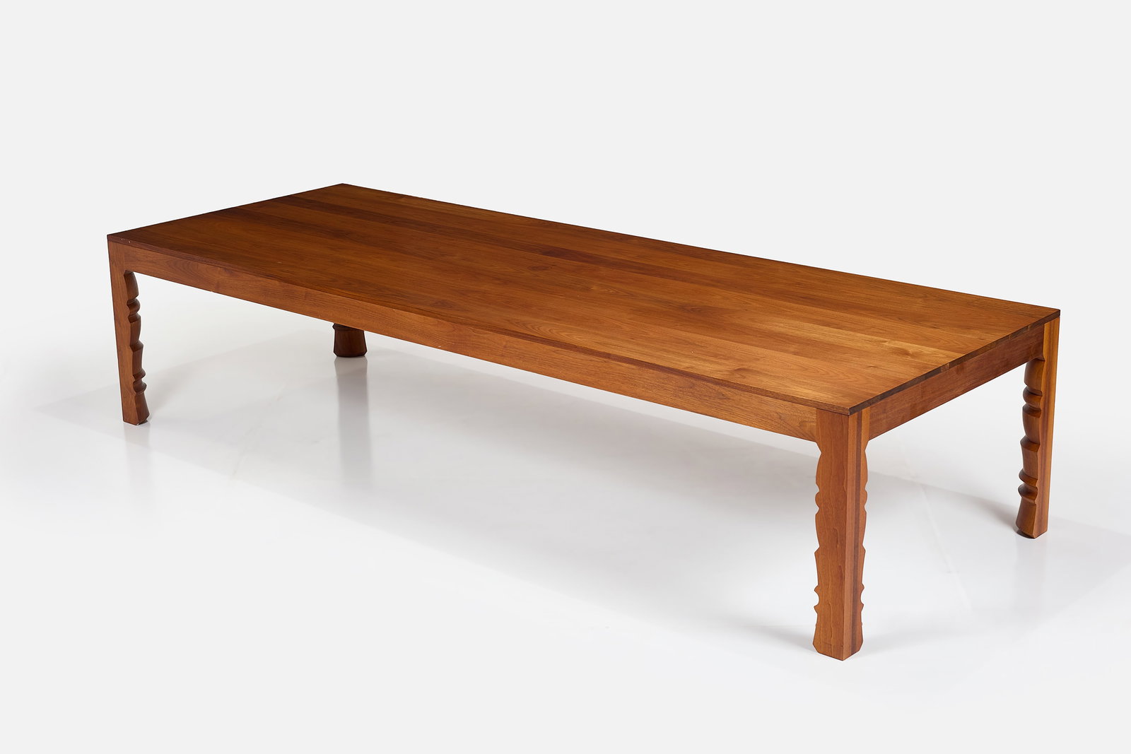 Contemporary, Monumental Dining Table: CONTEMPORARY Monumental dining table, 2000s Walnut. Purchased in France. 29.27" H x 132" W x 48" D 