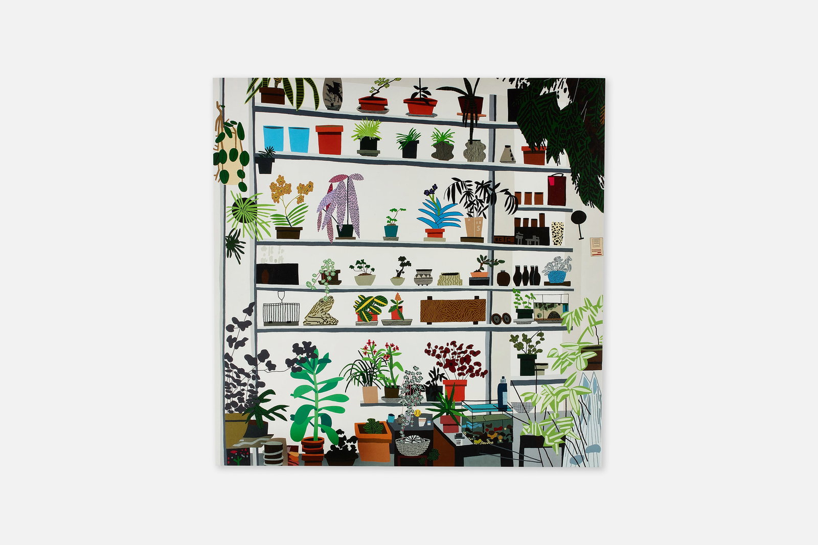Jonas Wood, 'Large Shelf Still Life' Poster: JONAS WOOD 'Large Shelf Still Life' poster, 2017 Offset lithograph printed in colors. Verso stamped with the artist's name, title, date and exhibition. From the edition of