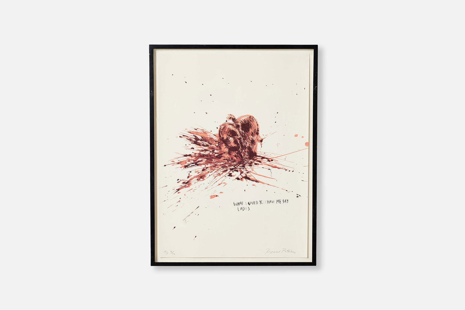 Raymond Pettibon, Untitled (What Would You Have Me Say Ladies): RAYMOND PETTIBON Untitled (What Would You Have Me Say Ladies), 2002 Screenprint in colors, on wove paper, the full sheet. Published by Contemporary Editions, Los Angeles. Artist's proof number