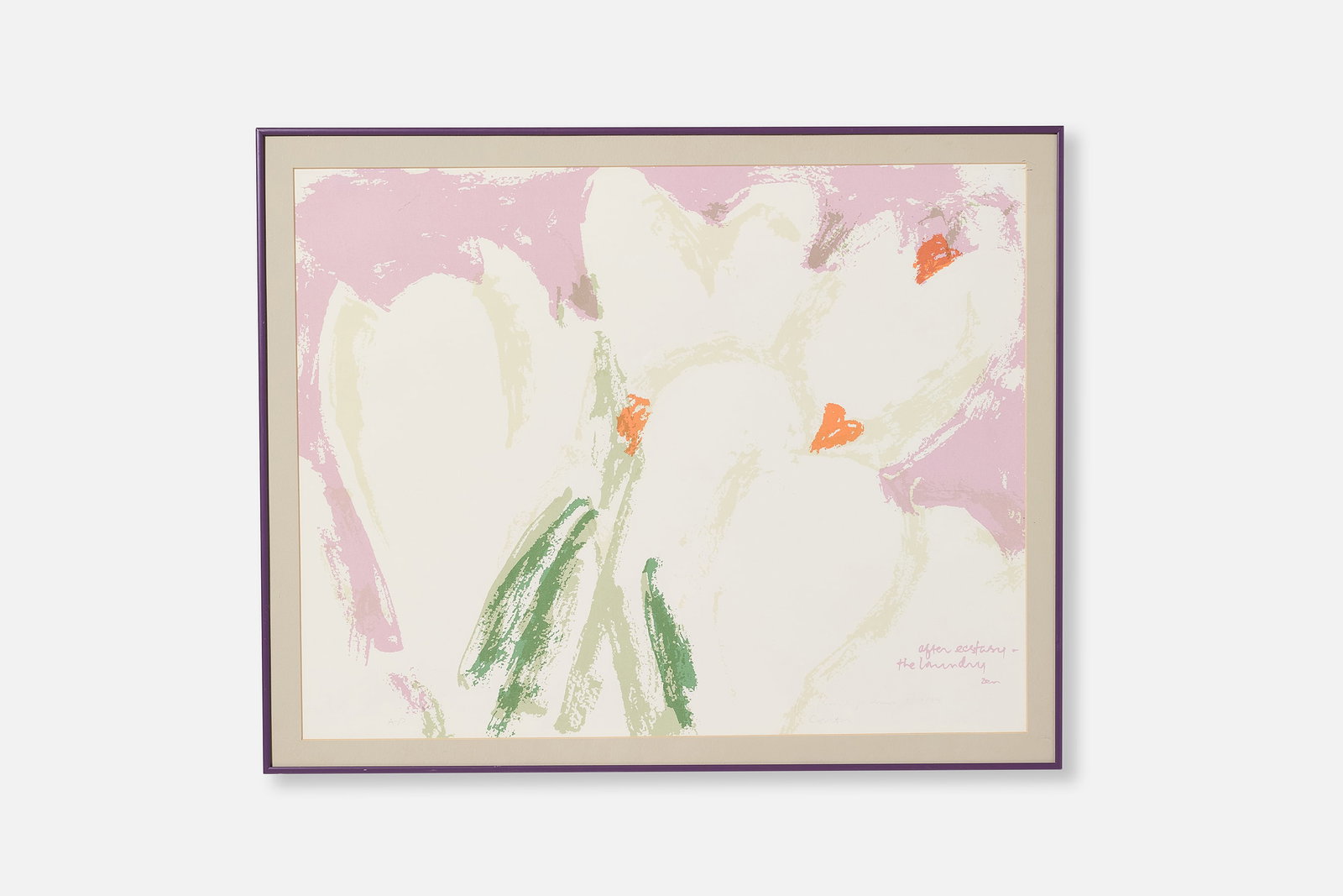 Corita Kent (Sister Mary Corita), 'after ecstasy the laundry': CORITA KENT (SISTER MARY CORITA) 'after ecstasy the laundry', 1981 Serigraph. Signed in pencil at lower right "Corita", inscribed and dated "5/19/84" and "AP" at 