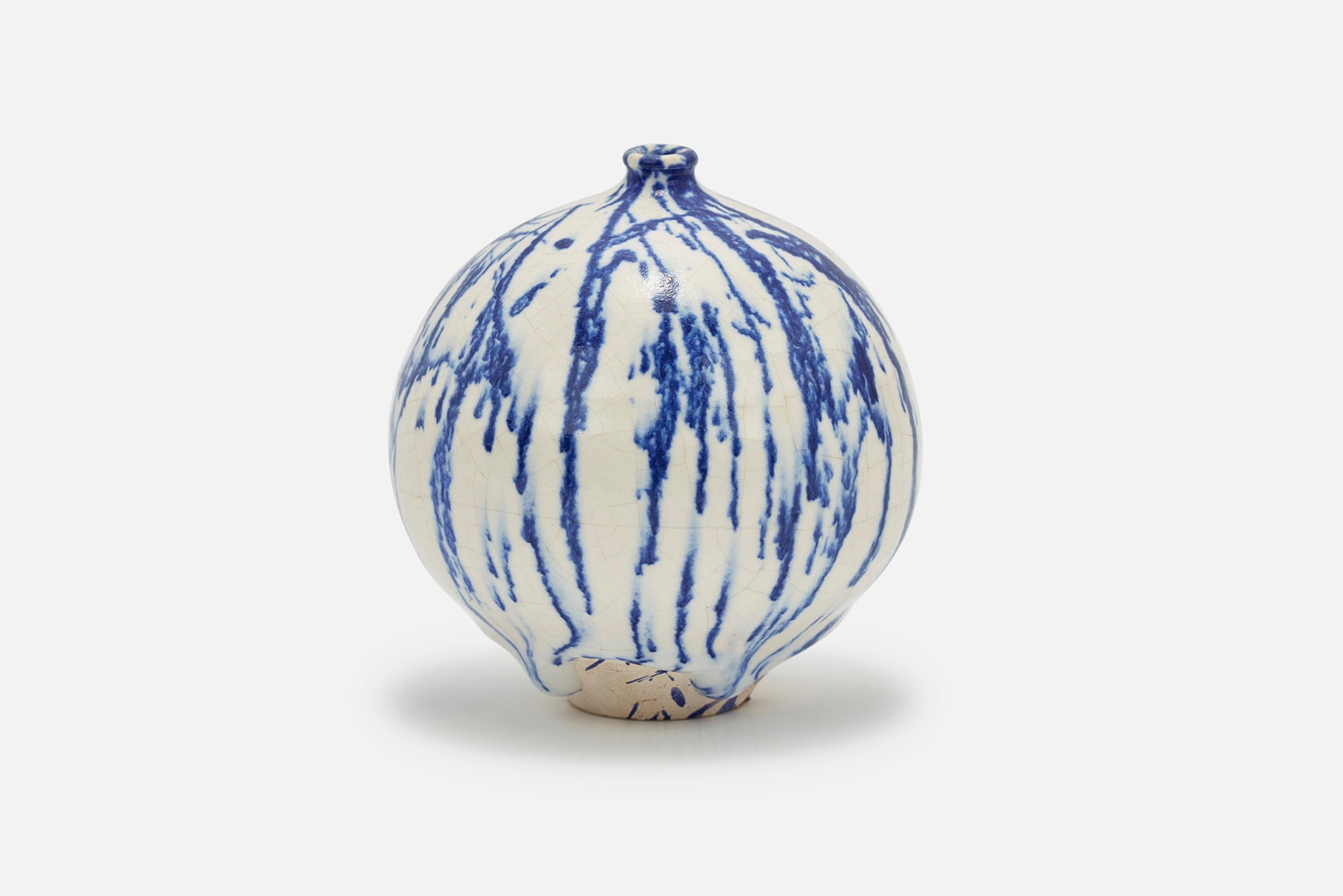 Doyle Lane, Porcelain Weed Pot: DOYLE LANE Weed pot, ca. 1970 Glazed porcelain. Studio made, El Sereno, CA. Underside incised "LANE". 3.5" H x 3.25" Diameter
