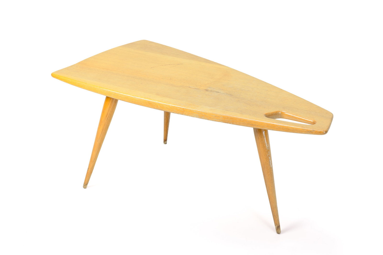 Rene Gabriel (Attrib), Coffee Table: RENE GABRIEL (Attrib.) Coffee table, ca. 1950 Elm. Produced in France. 18.5" H x 41" W x 20" D