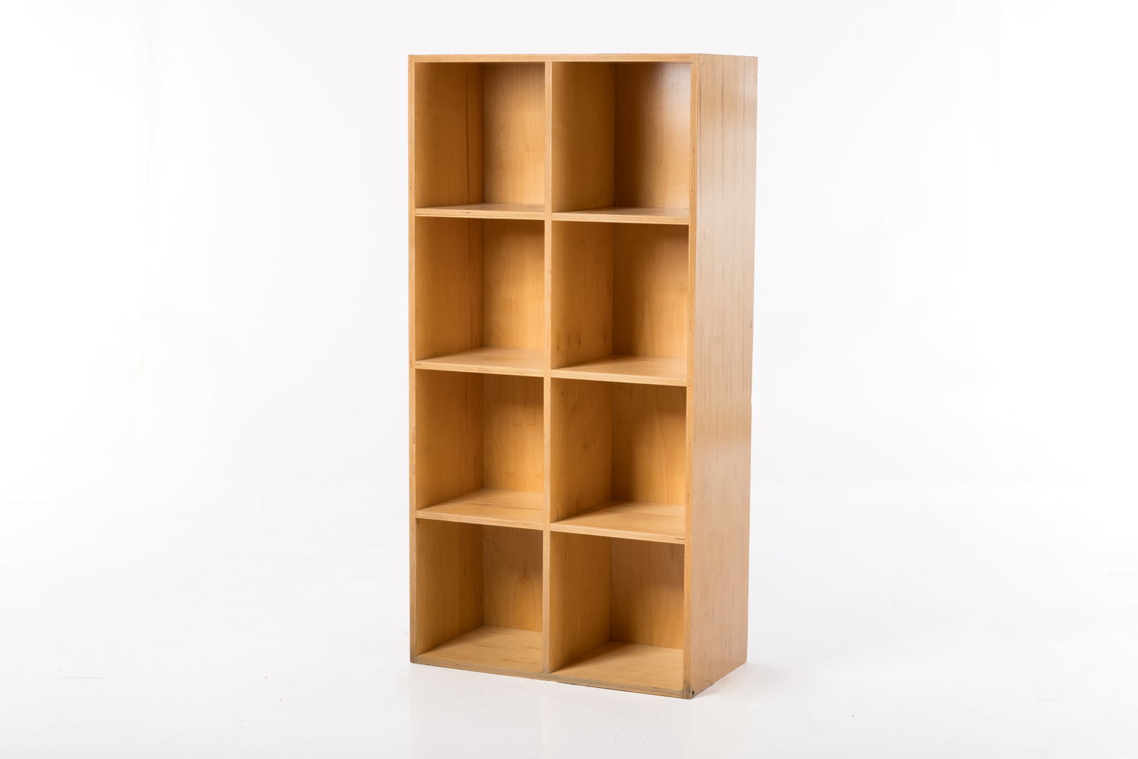 Postmodern, Bookcase: POSTMODERN Bookshelf, 1980s Birch plywood. 61" H x 31" W x 16" D