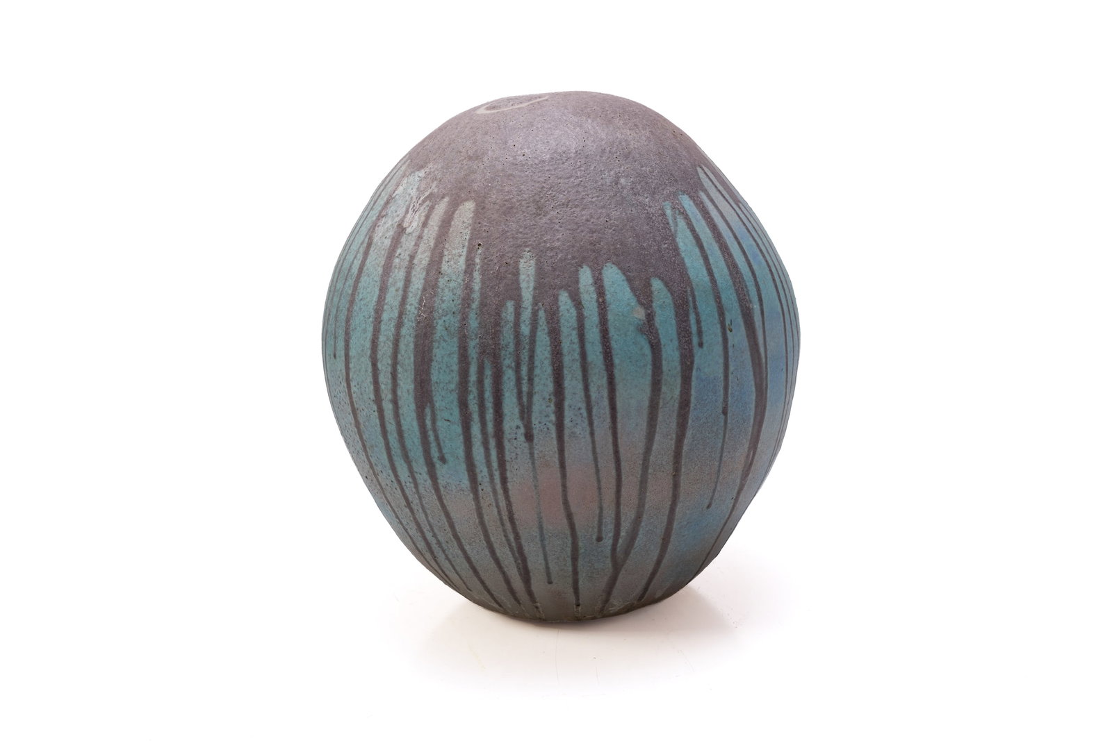 Modern, Garden Sculpture: MODERN Garden sculpture, late 20th century Glazed ceramic. 19" H x 15" Diameter