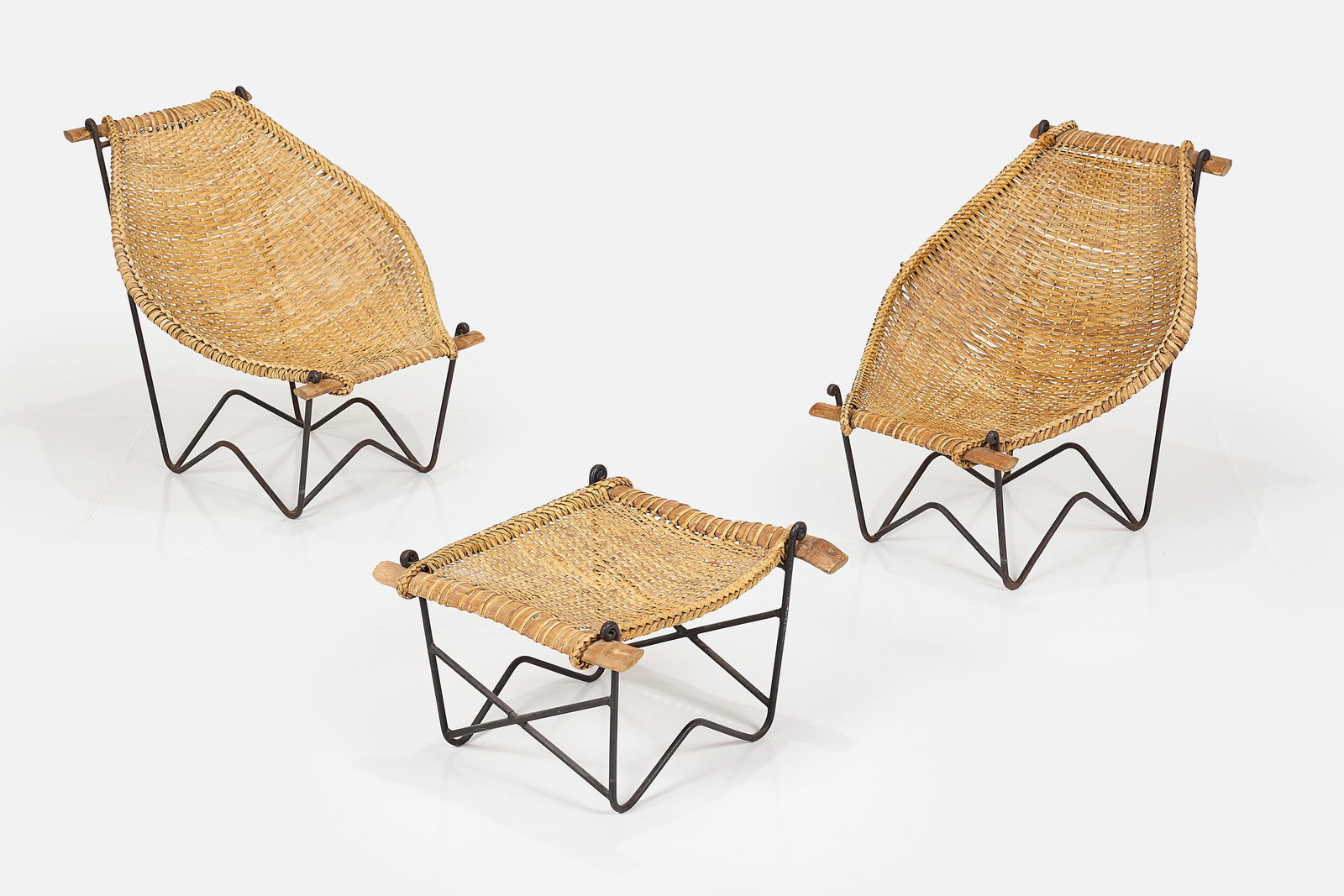 John Risley, 'Duyan' Lounge Chairs + Ottoman (3) (1 of 14)