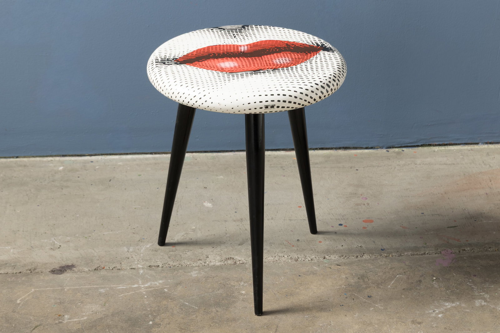 Piero Fornasetti, 'Bocca' Stool: PIERO FORNASETTI 'Bocca' stool, 2016 Lacquered wood. Produced by Fornasetti Milano, Italy. Edge marked "Fornasetti Milano/ Made in Italy/ N859 di 70/2016 MC".