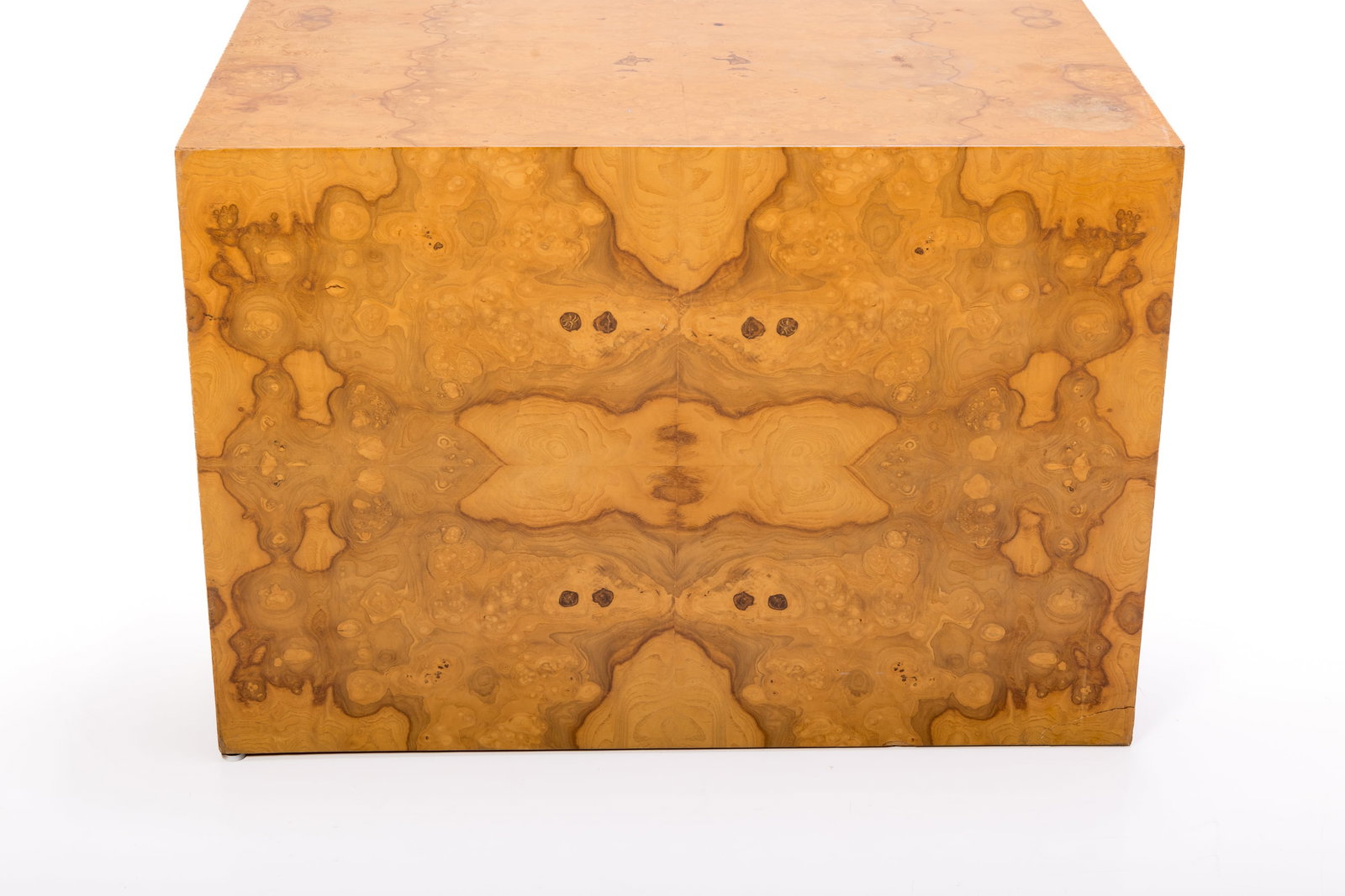 Modern, Burlwood Cube Table - 7