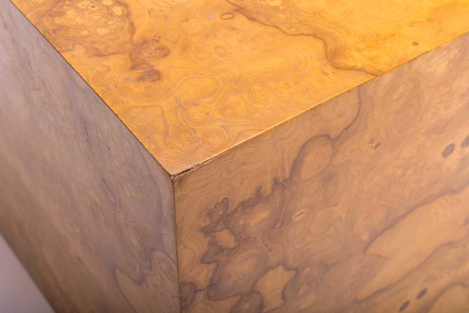 Modern, Burlwood Cube Table - 8