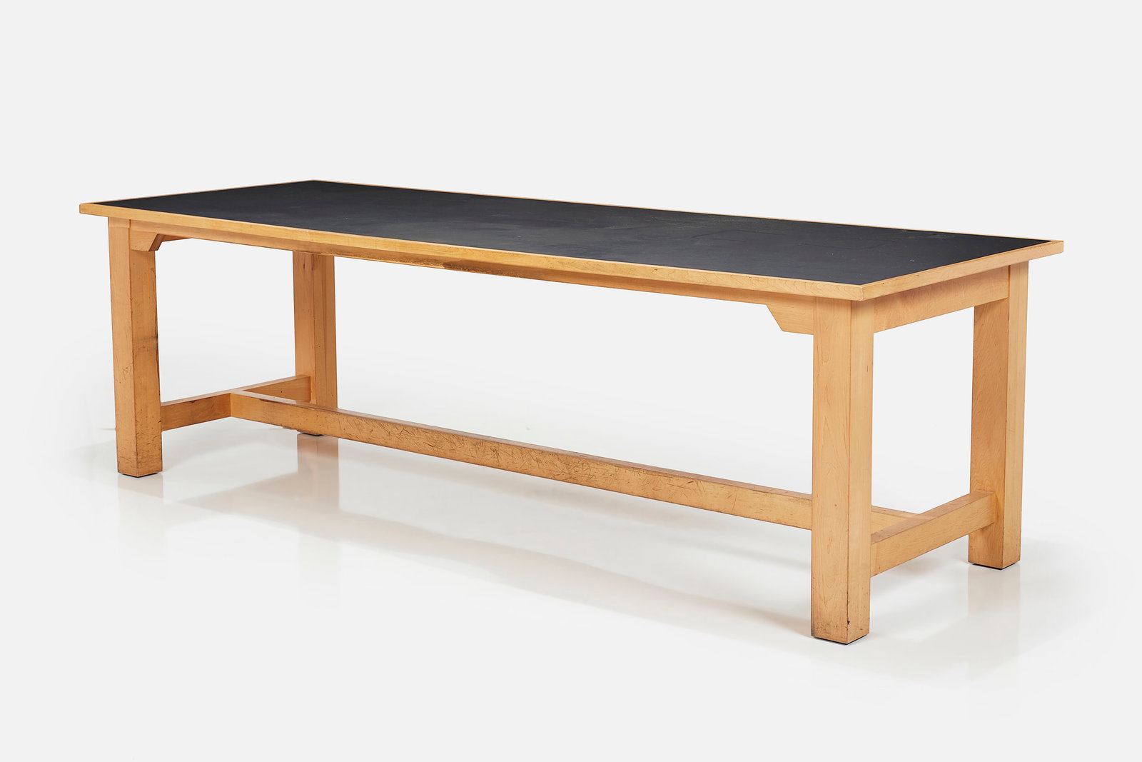 Roy McMakin, Large Table: ROY MCMAKIN Large custom table, 1990s Maple, laminate. Produced for Domestic Furniture Co., USA. 29.25" H x 96" W x 33.75" D 