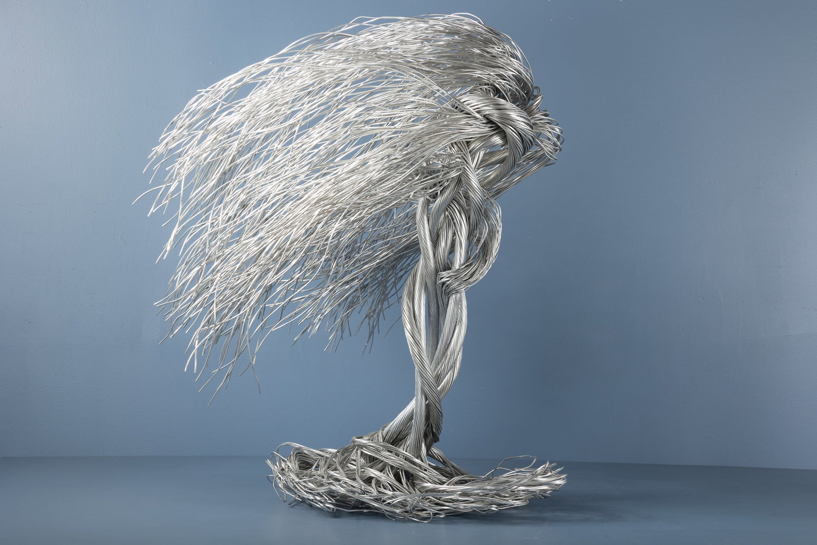 Barry Ferich, 'Tree' Floor Sculpture: BARRY FERICH Floor sculpture, 2000s Recycled aluminum power lines. 41" H x 34" W x 35" D