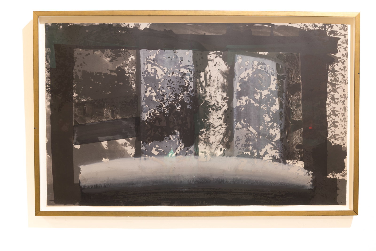 Howard Hodgkin, 'Mourning' Lithograph: HOWARD HODGKIN 'Mourning', 1982 Color lithograph with hand coloring in watercolor and gouache on buff Velin Arches mould-made paper. Printed by Solo Press Inc., New York and published by Berna