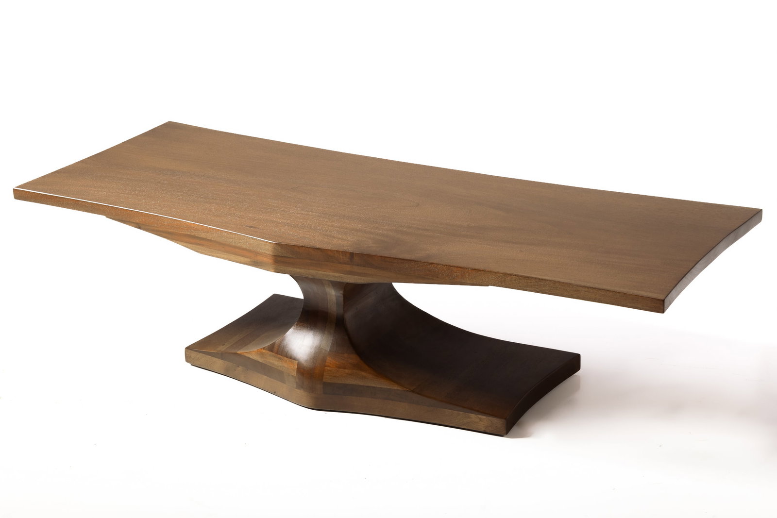Studio Craft, Sculptural Coffee Table: STUDIO CRAFT Sculptural coffee table, 1980s Walnut. 16" H x 60" W x 29" D