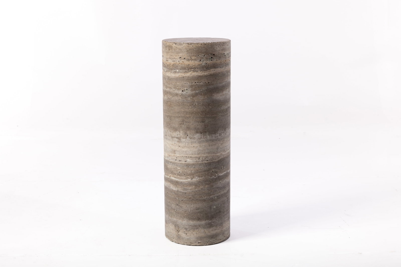 Form (LA), Round Pedestal: FORM (LA) Round pedestal, 21st century Stone. Manufactured by Form (LA), Los Angeles, CA. 35.5" H x 12" Diameter
