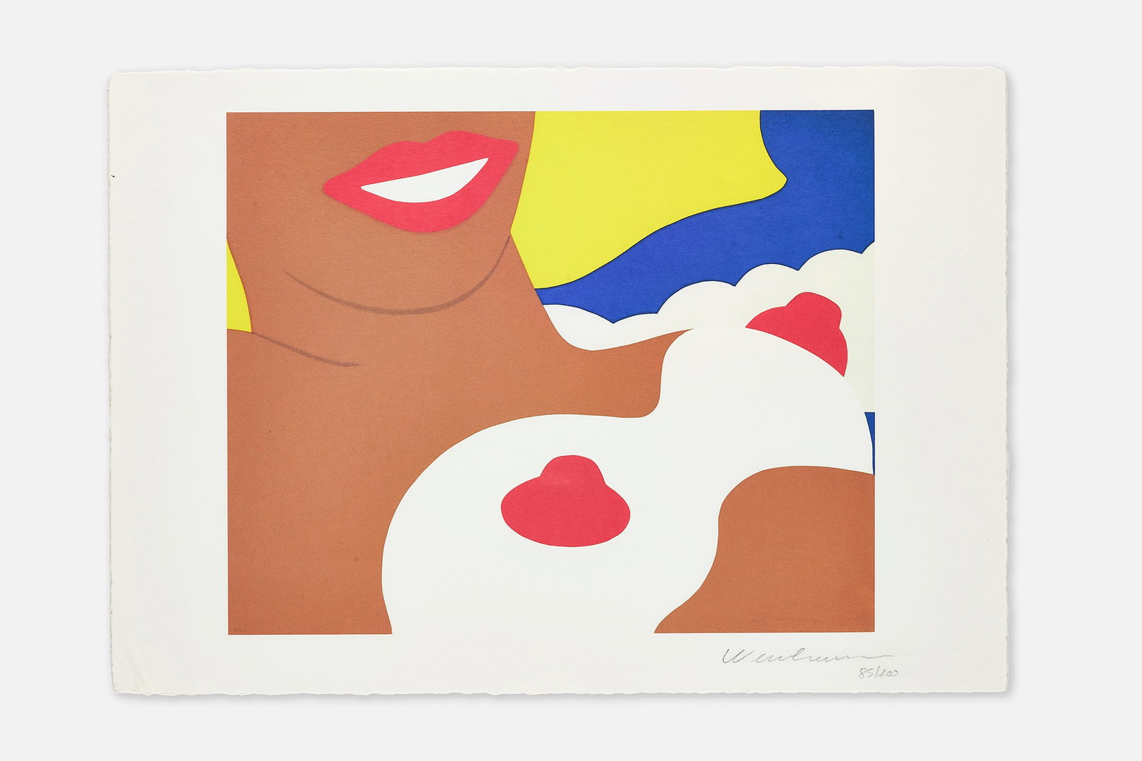 After Tom Wesselmann, Nude: AFTER TOM WESSELMAN Nude, from 11 Pop Artists, Volume II, 1966 / later imp Screenprint in colors. Published by T.W. Fine Art Editions, USA. Signed and numbered in pencil at lower right and