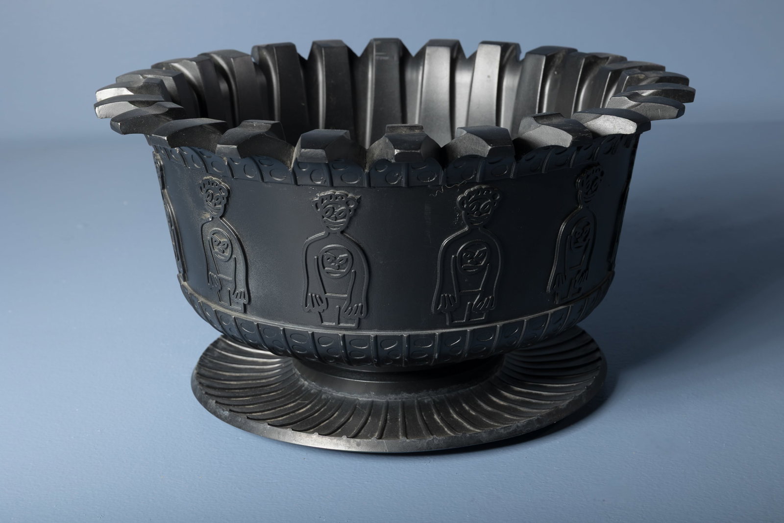 Richard Prince, Tire Planter: RICHARD PRINCE 'Tire' planter, featuring a 'Hippie Drawing', 2022 Cast polyurethane. 8.25" H x 15.5" Diameter