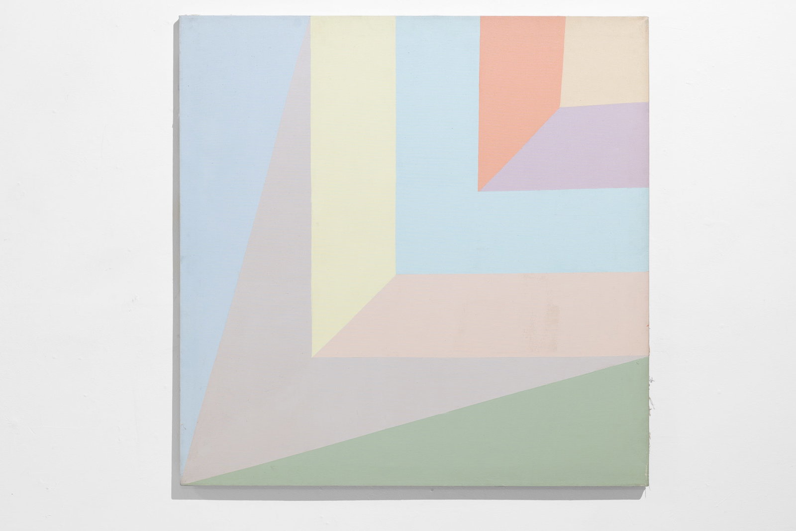 Hard Edge, Abstract Painting: HARD EDGE Geometric abstract painting, 1981 Acrylic, canvas. Signed 'Stein' and dated on the back. 36" H x 36" W