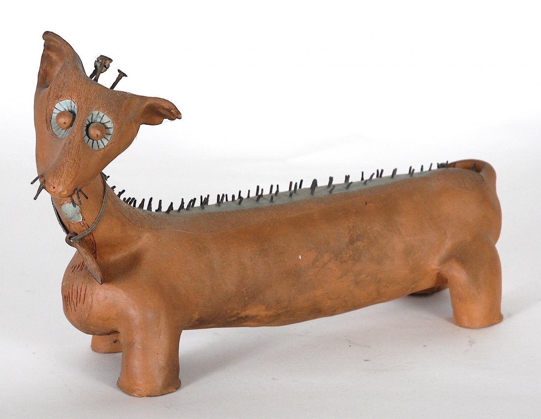 Ceramic "Stone Dog" sculpture (1 of 1)