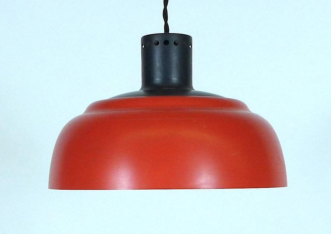 Kartell hanging lamp: Plastic shade hanging lamp by Kartell. 16" D