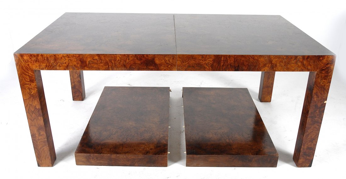 Milo Baughman olive burl dining table (1 of 3)