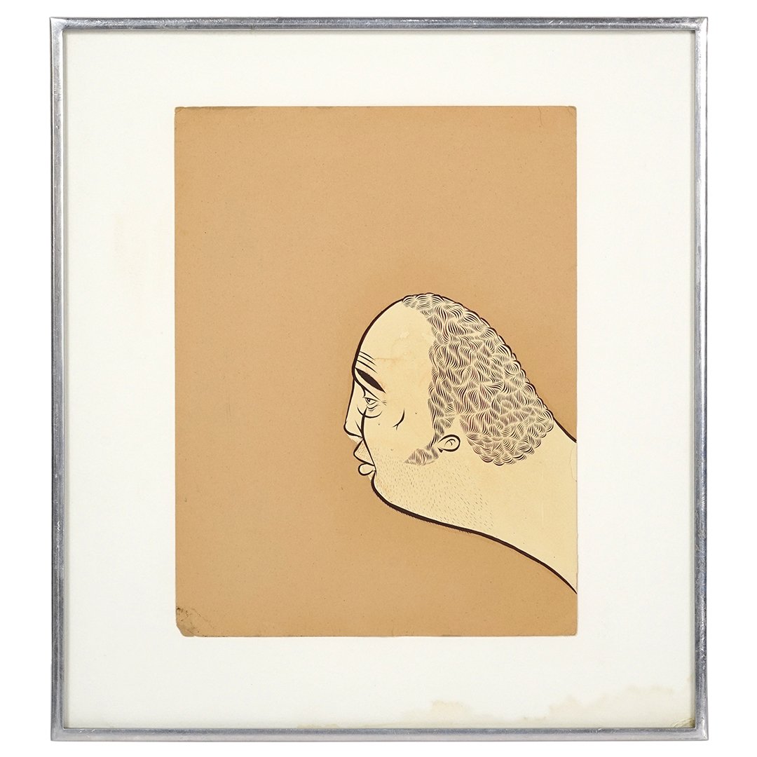 Barry McGee gouache on paper: Untitled Gouache on paper by Barry McGee 2006. 9"W, 12"T.