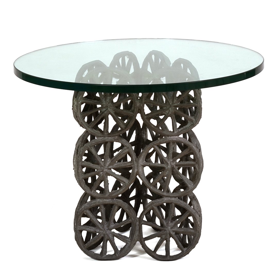 Don Drumm aluminum side table (1 of 1)