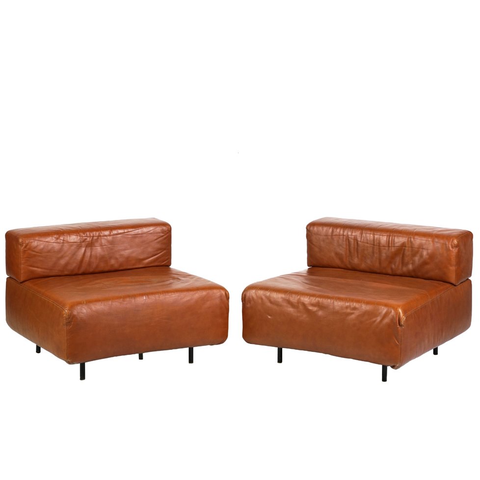 Harvey Probber 4 piece leather sectional (1 of 4)