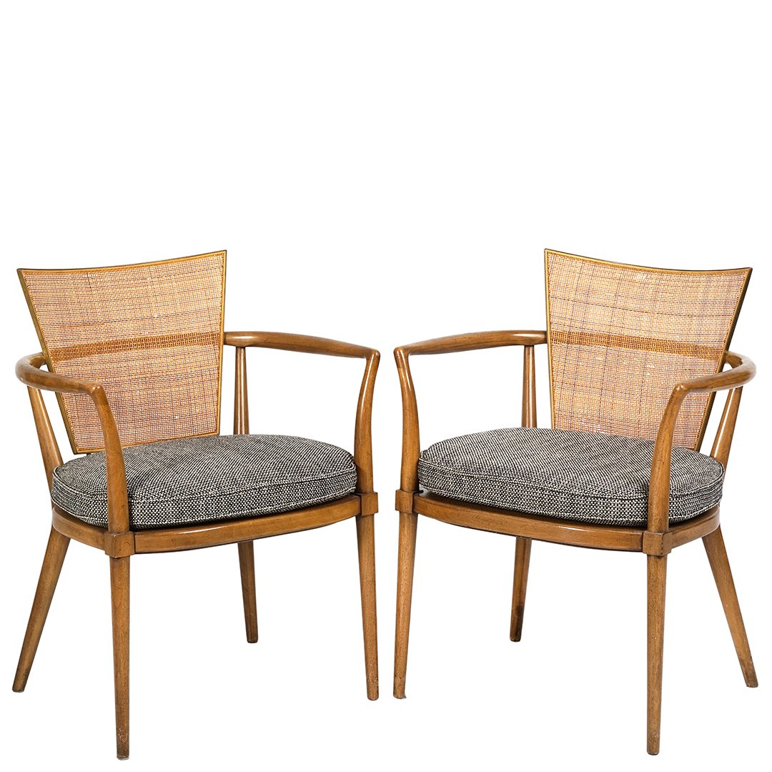 Bert England mahogany and brass chairs (1 of 3)