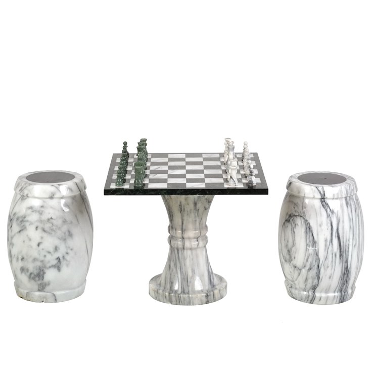 Marble chess set with seats (1 of 2)