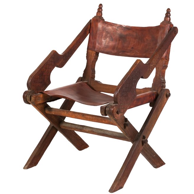 Rustic hand crafted Mexican lounge chair (1 of 2)