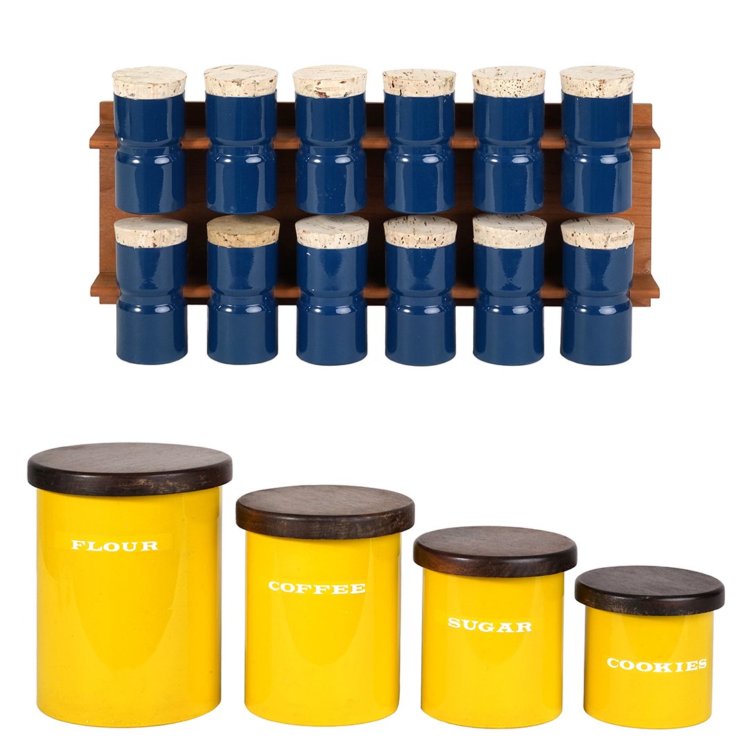 Sam Mann cannisters and spice rack (1 of 6)