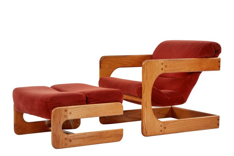 Lou Hodges chair and ottoman (1 of 5)