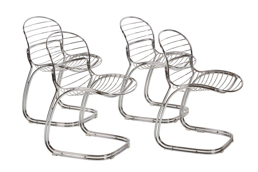 Gastone Rinaldi chrome chairs (4) (1 of 5)