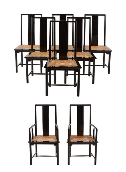 Italian lacquered dining chairs (8) (1 of 7)