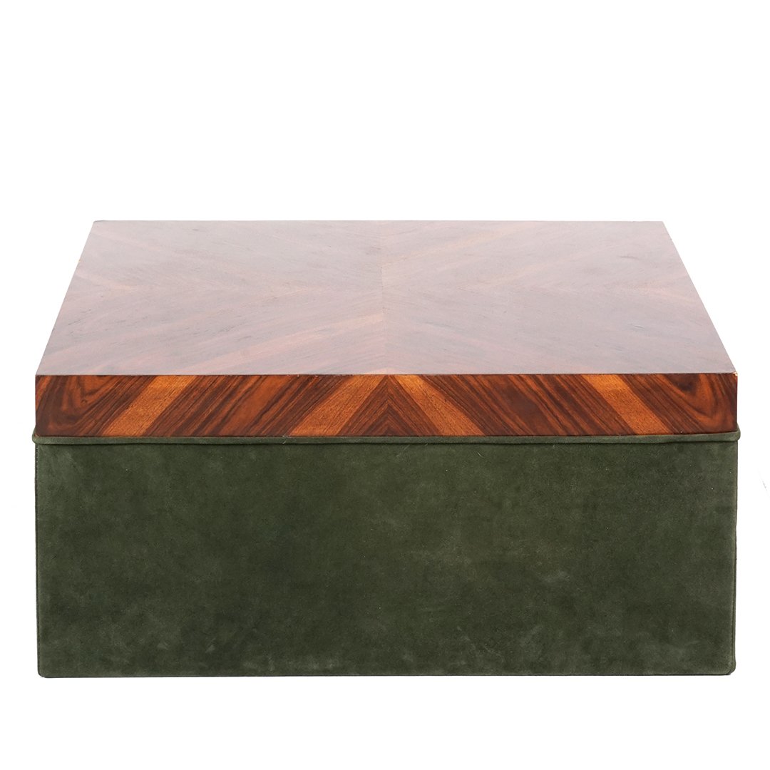 Modernist rosewood and suede coffee table (1 of 3)