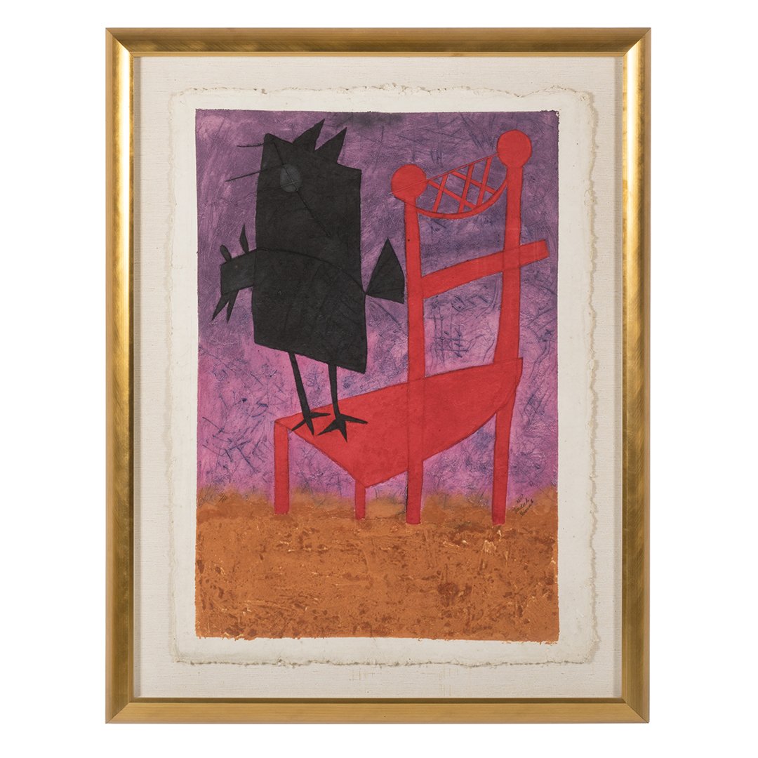 Teodulo Romulo Silla Con Pajarro mixograph (1 of 2)