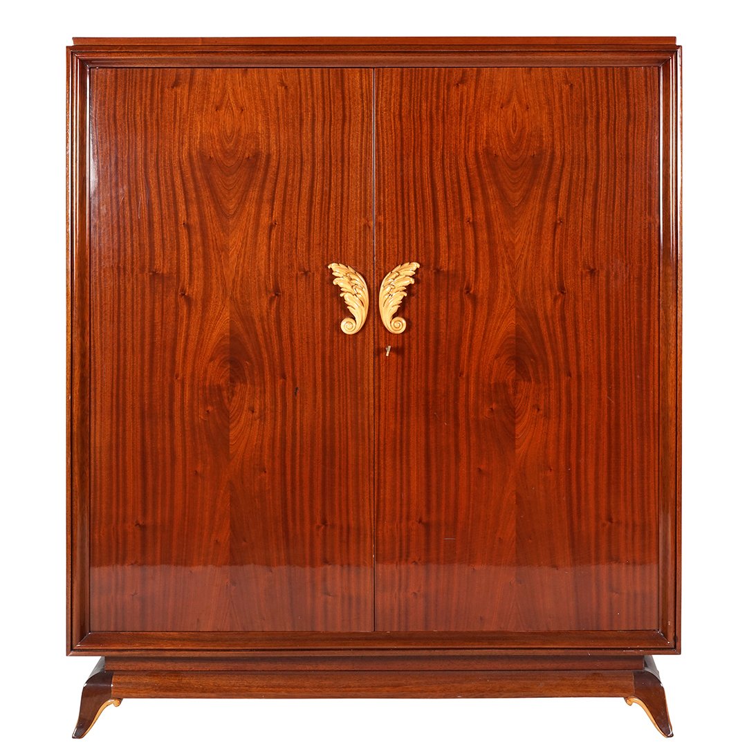 French Art Deco mahogany armoire (1 of 4)