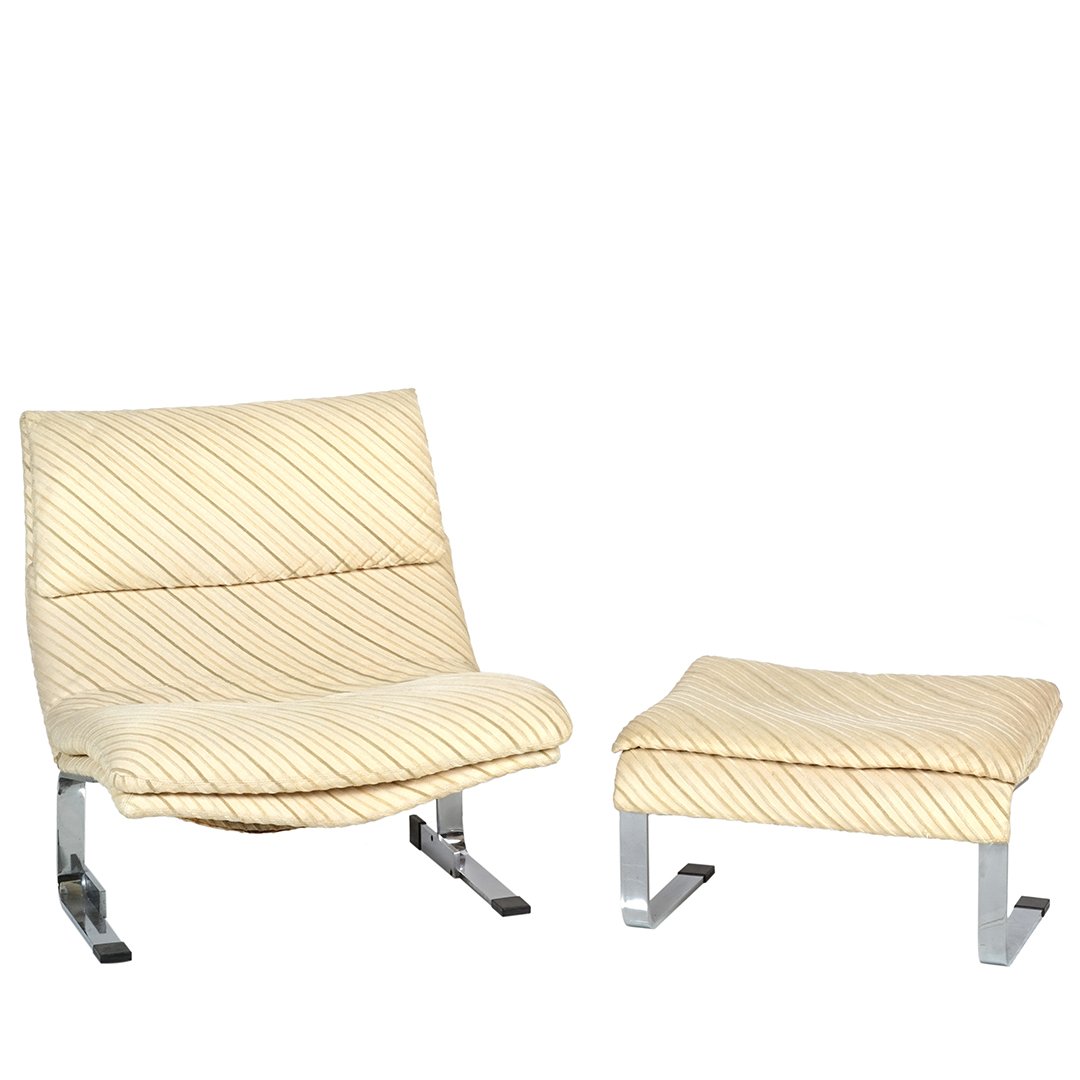 Giovanni Offredi Onda chair and ottoman (2) (1 of 3)