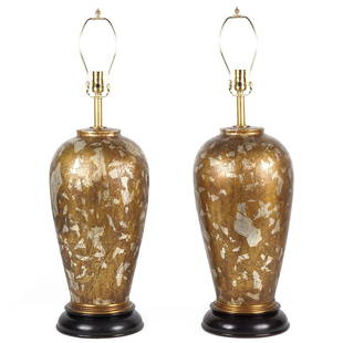 Marbro table lamps (2): Pair of table lamps by Marbro Lamp Company, 1950s. 34" H.