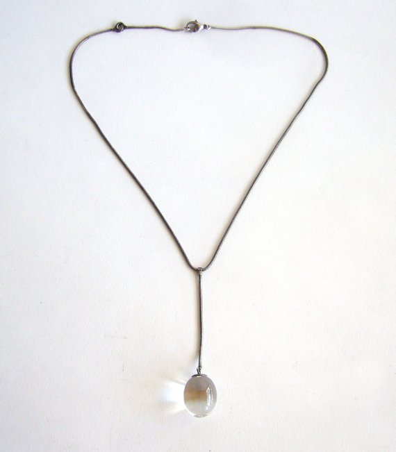 Baccarat Tentation sterling silver and crystal necklace (1 of 2)