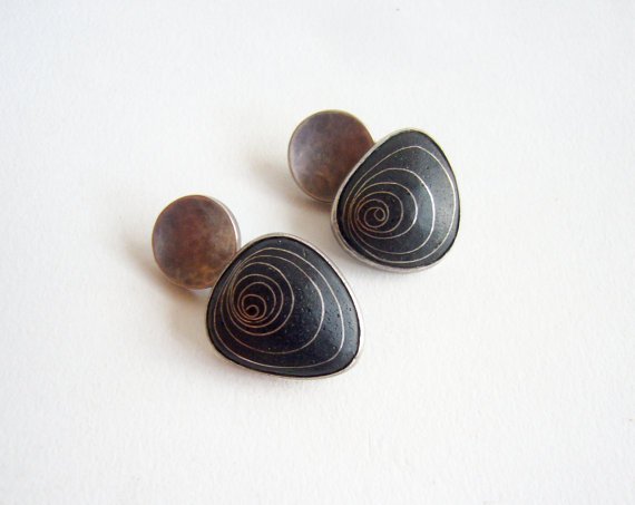 Sterling silver mid-century cufflinks (1 of 2)