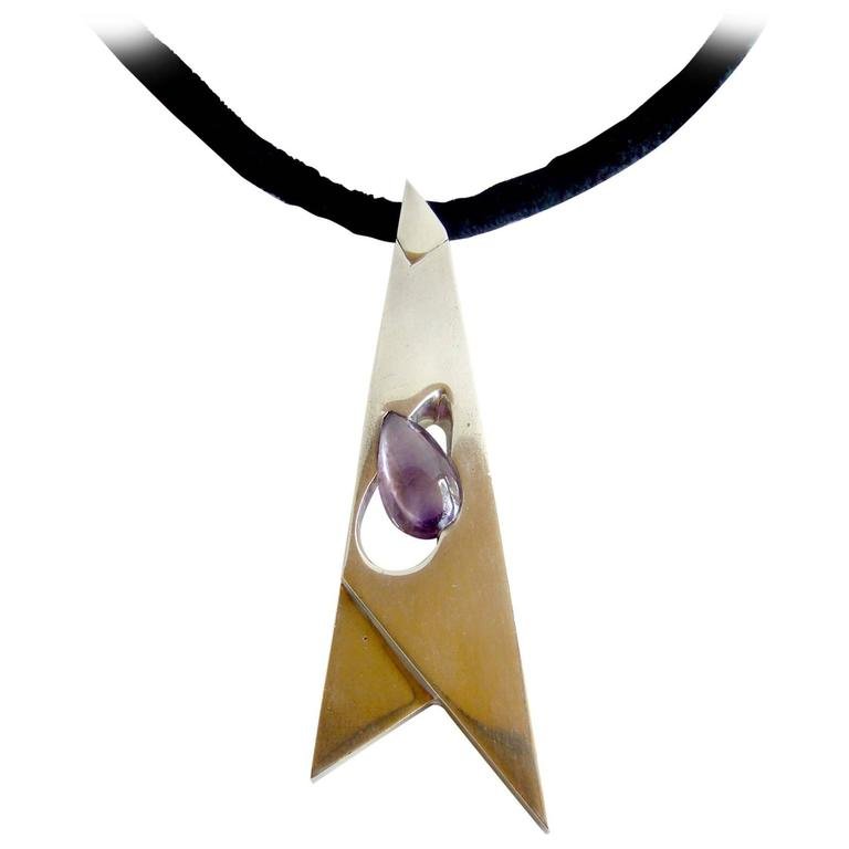 Antonio Pineda sterling silver and amethyst pendant (1 of 3)