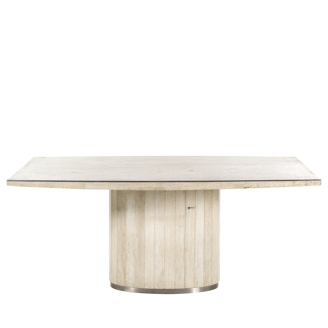Willy Rizzo travertine dining table (1 of 4)